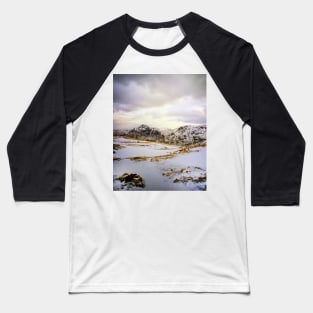 Winter in the Lake District Mountains Baseball T-Shirt